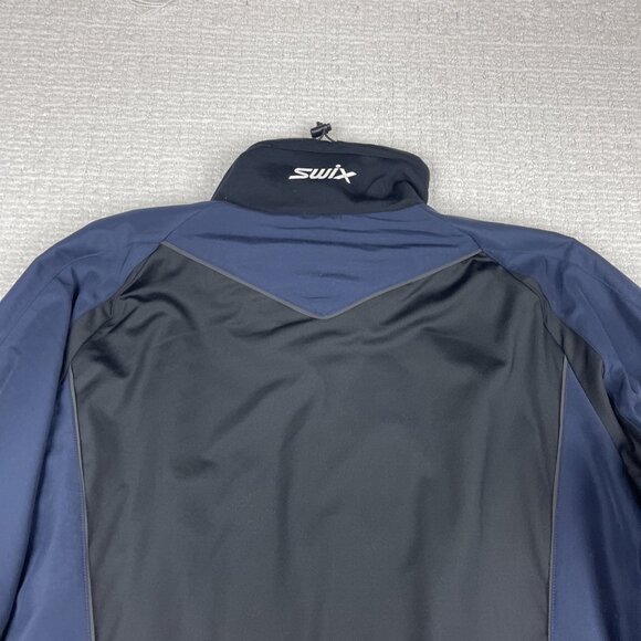 Swix Star Nordic XC Ski Jacket Mens XL Navy Blue Full Zip Soft shell ski Read* - Picture 16 of 16